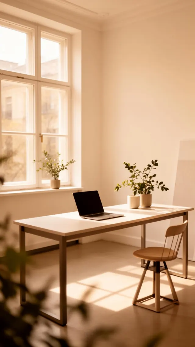 Calm, light-filled studio workspace representing Uptop Digital UK's considered approach to websites, automation and AI for growing businesses.