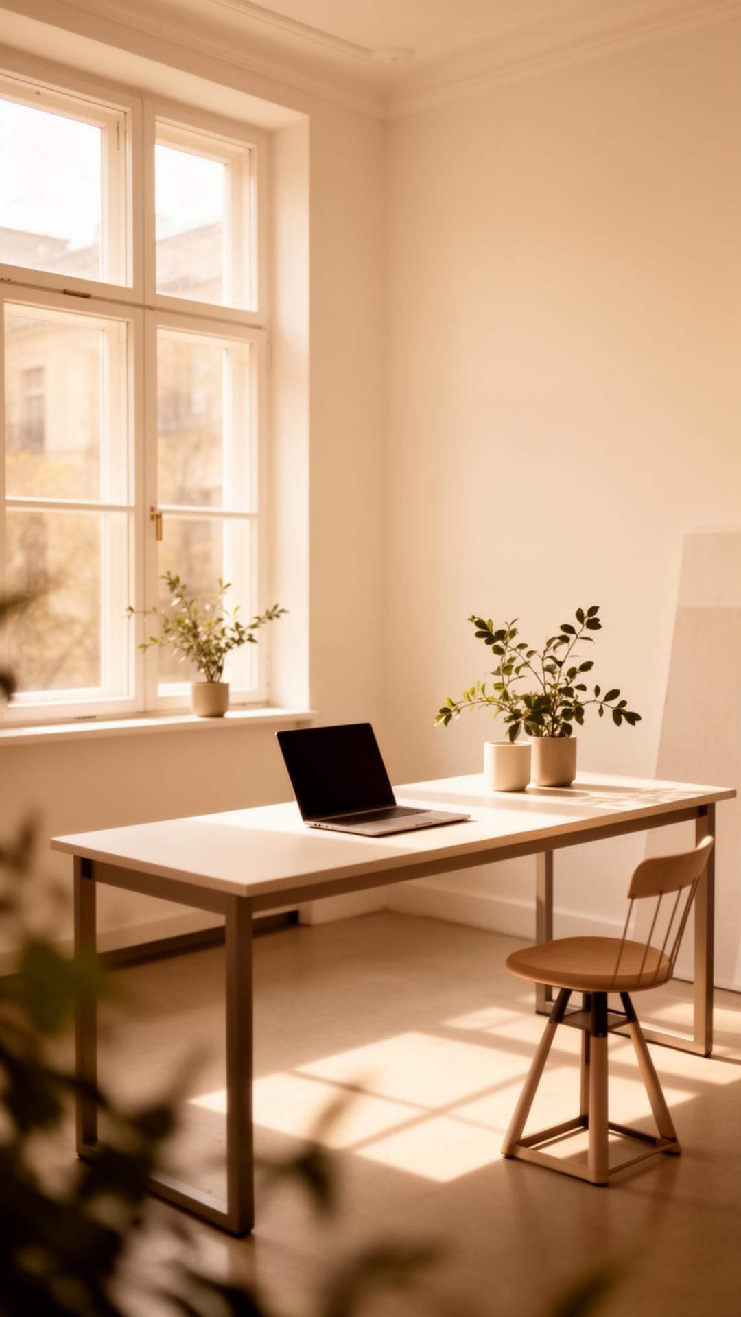 Calm, focused workspace representing considered digital work.